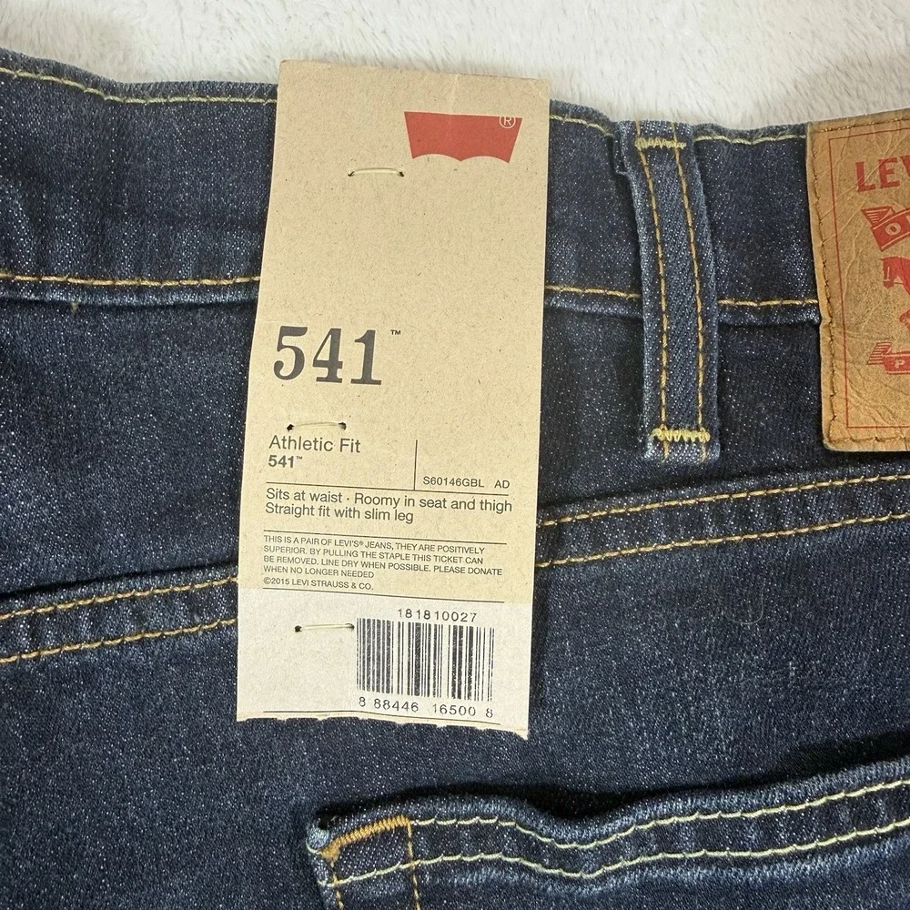 NWT Levi's 541 Athletic Fit Men's Jeans Sz 42X30 Blue Med Wash Straight Leg New